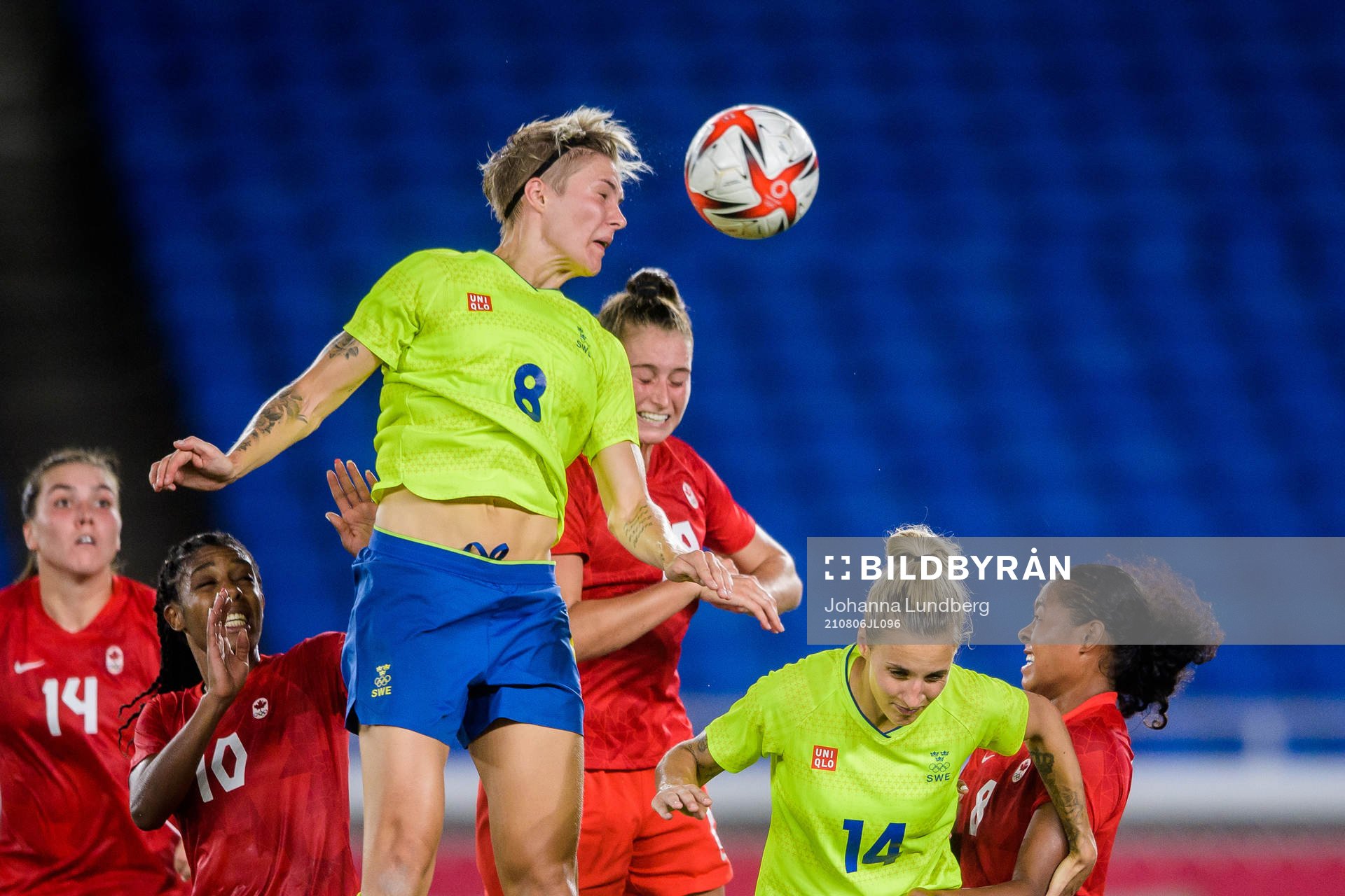 Lina Hurtig of Sweden in the women’s football final
