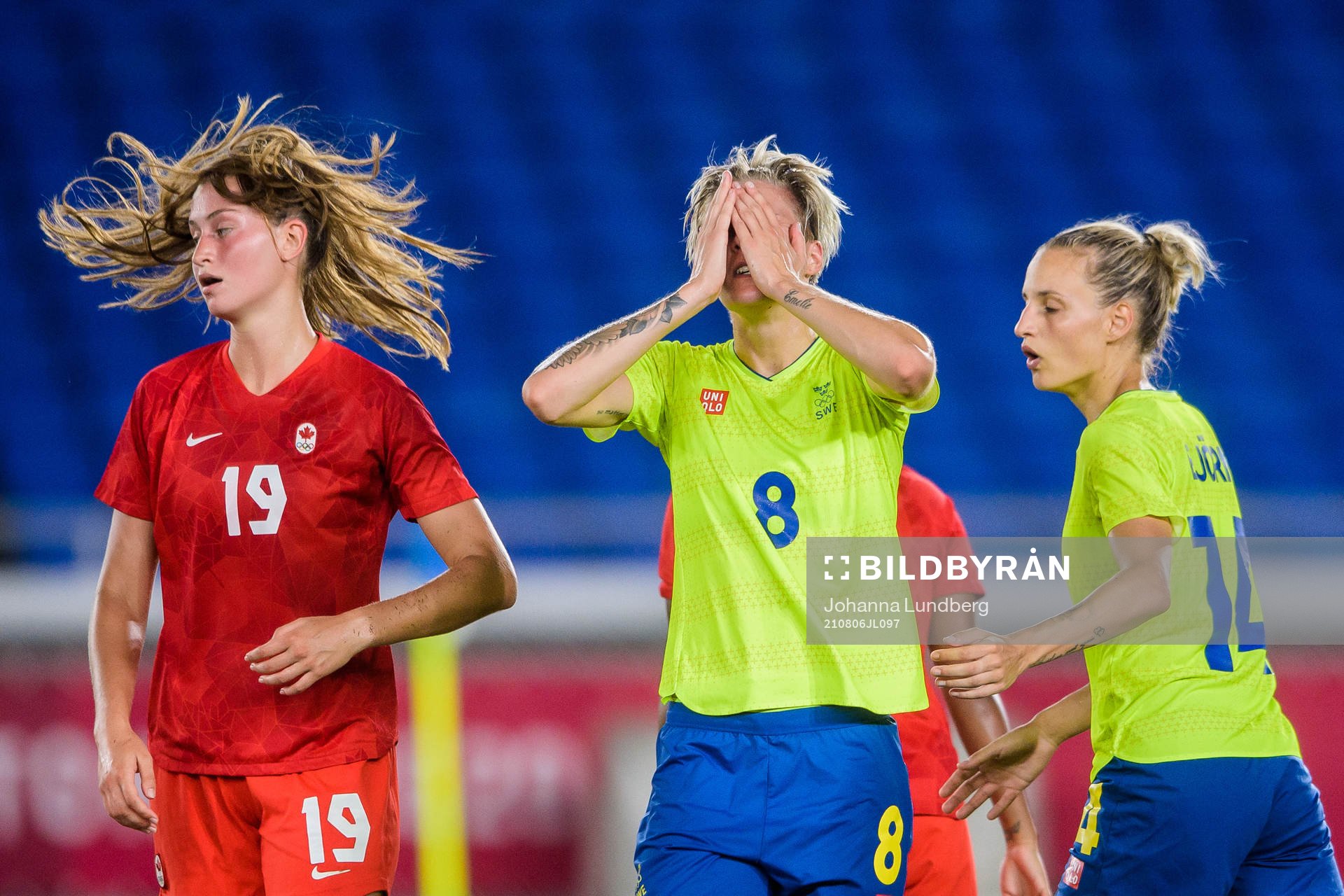 Lina Hurtig of Sweden looks dejected in the women’s