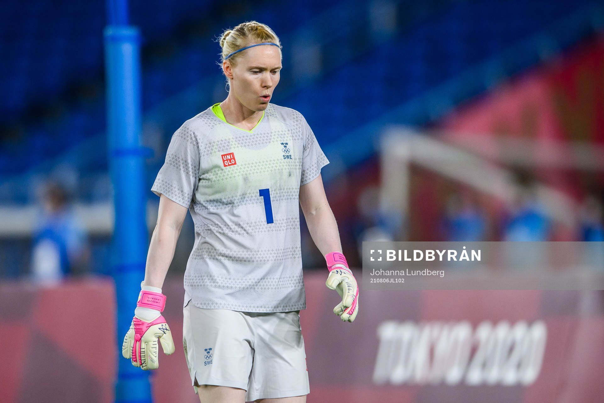 Hedvig Lindahl of Sweden looks dejected