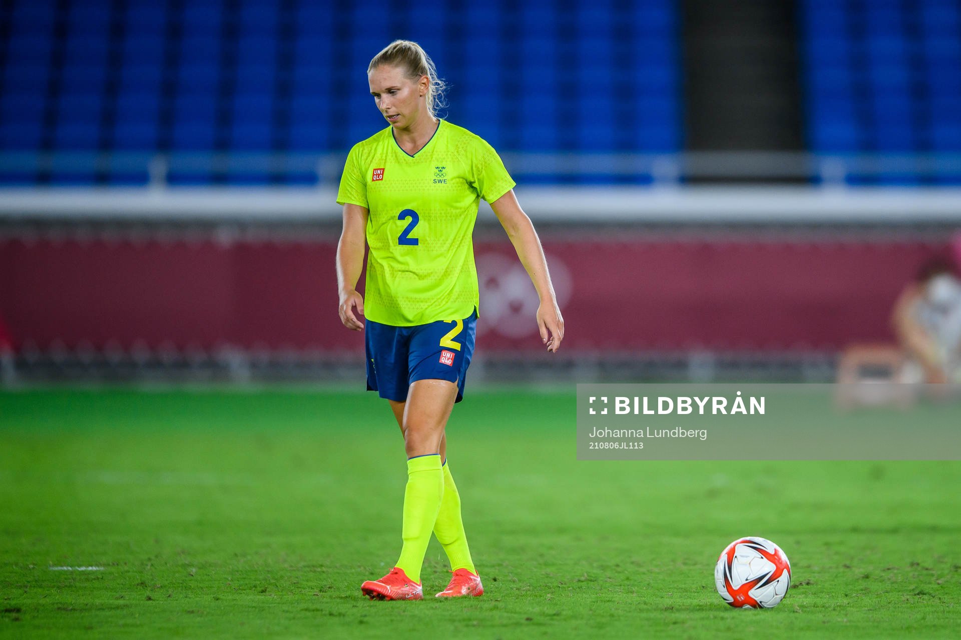Jonna Andersson of Sweden looks dejected