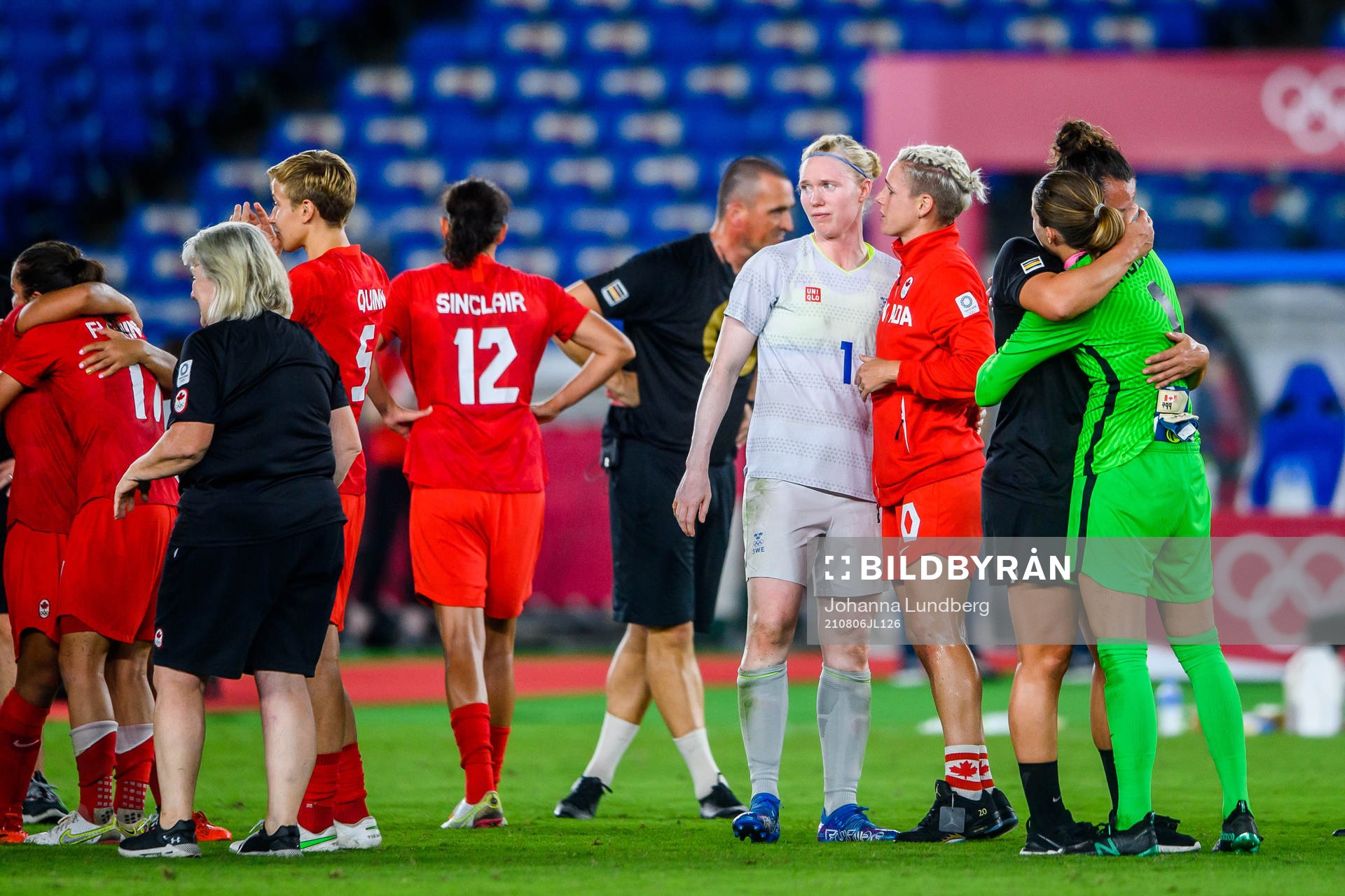 Hedvig Lindahl of Sweden looks dejected