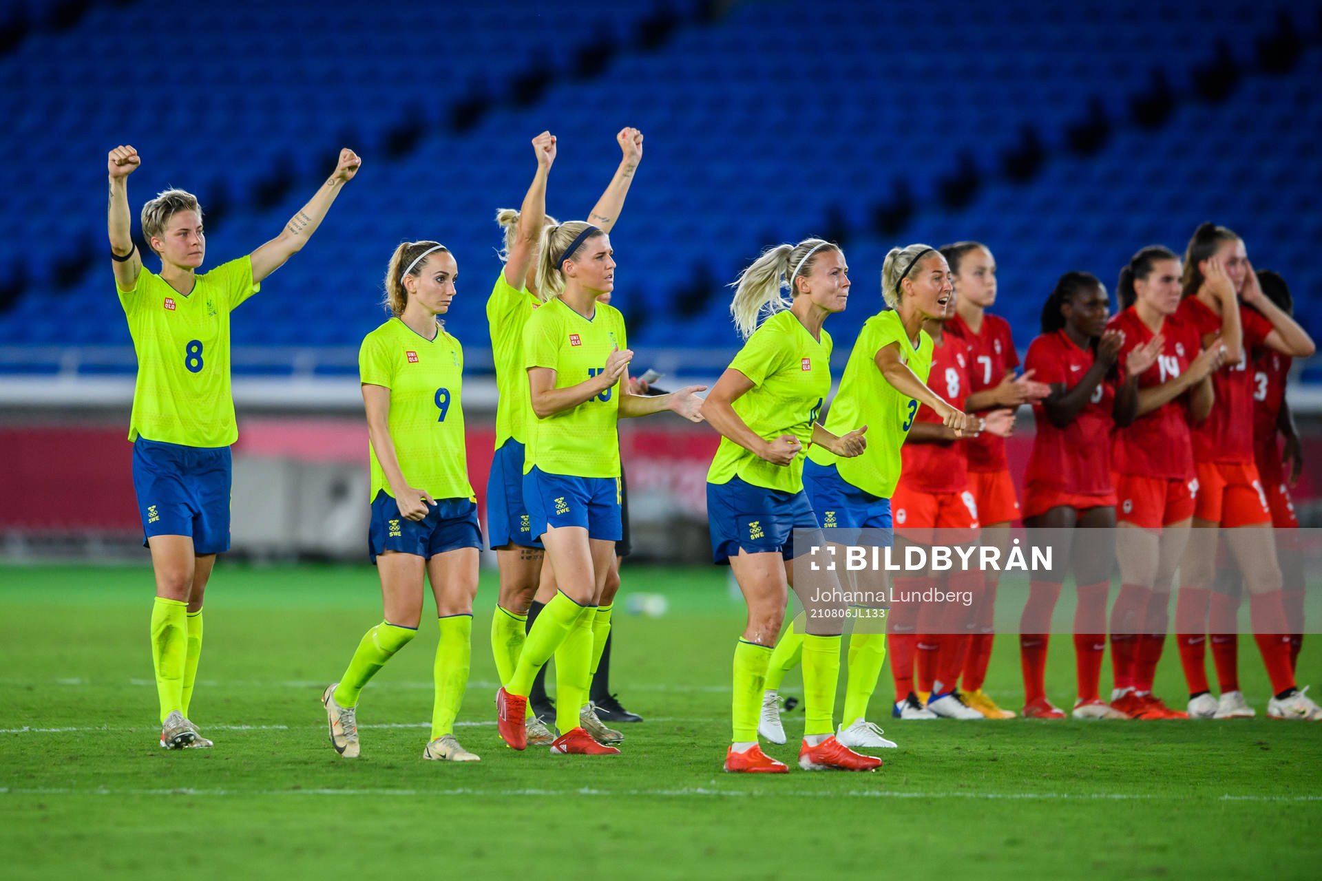 Lina Hurtig, Kosovare Asllani, Olivia Schough, Hanna Glas