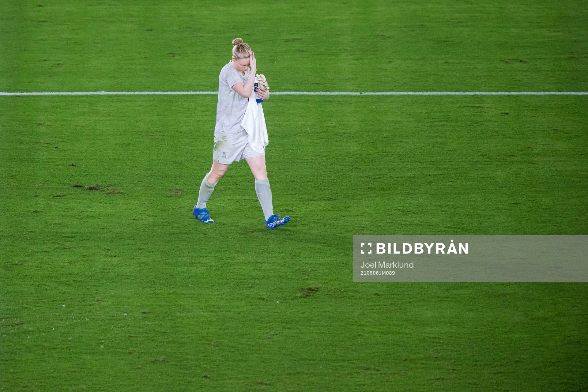 Goalkeeper Hedvig Lindahl of Sweden looks dejected