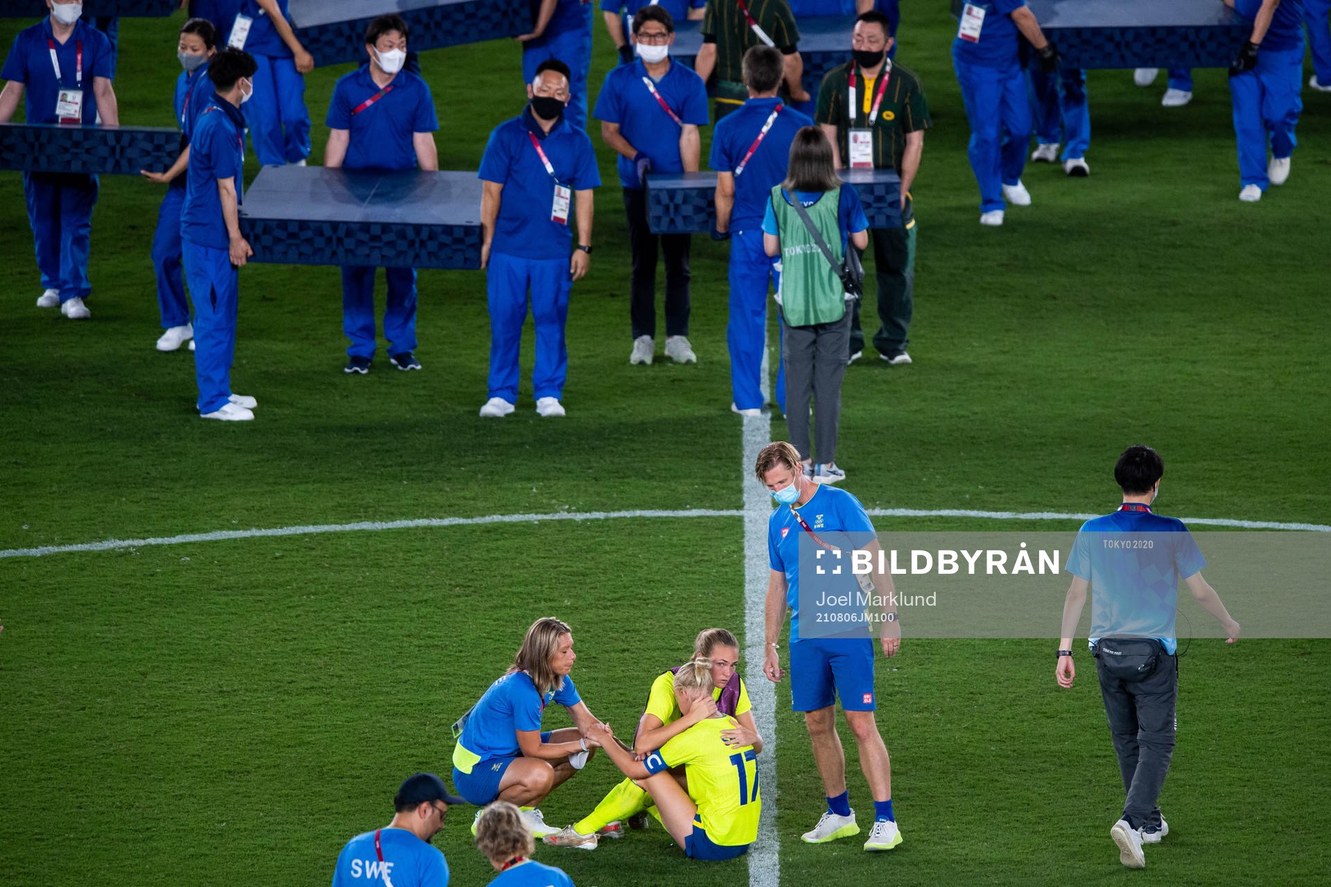 Caroline Seger of Sweden looks dejected