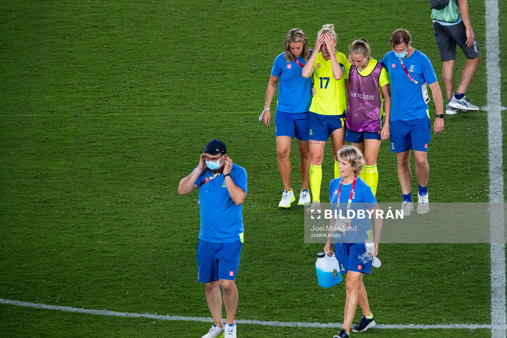 Caroline Seger of Sweden looks dejected