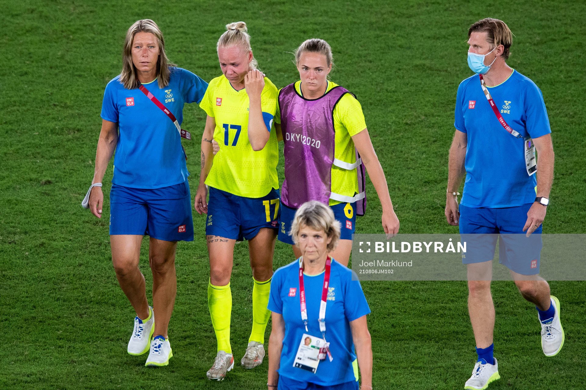 Caroline Seger of Sweden looks dejected