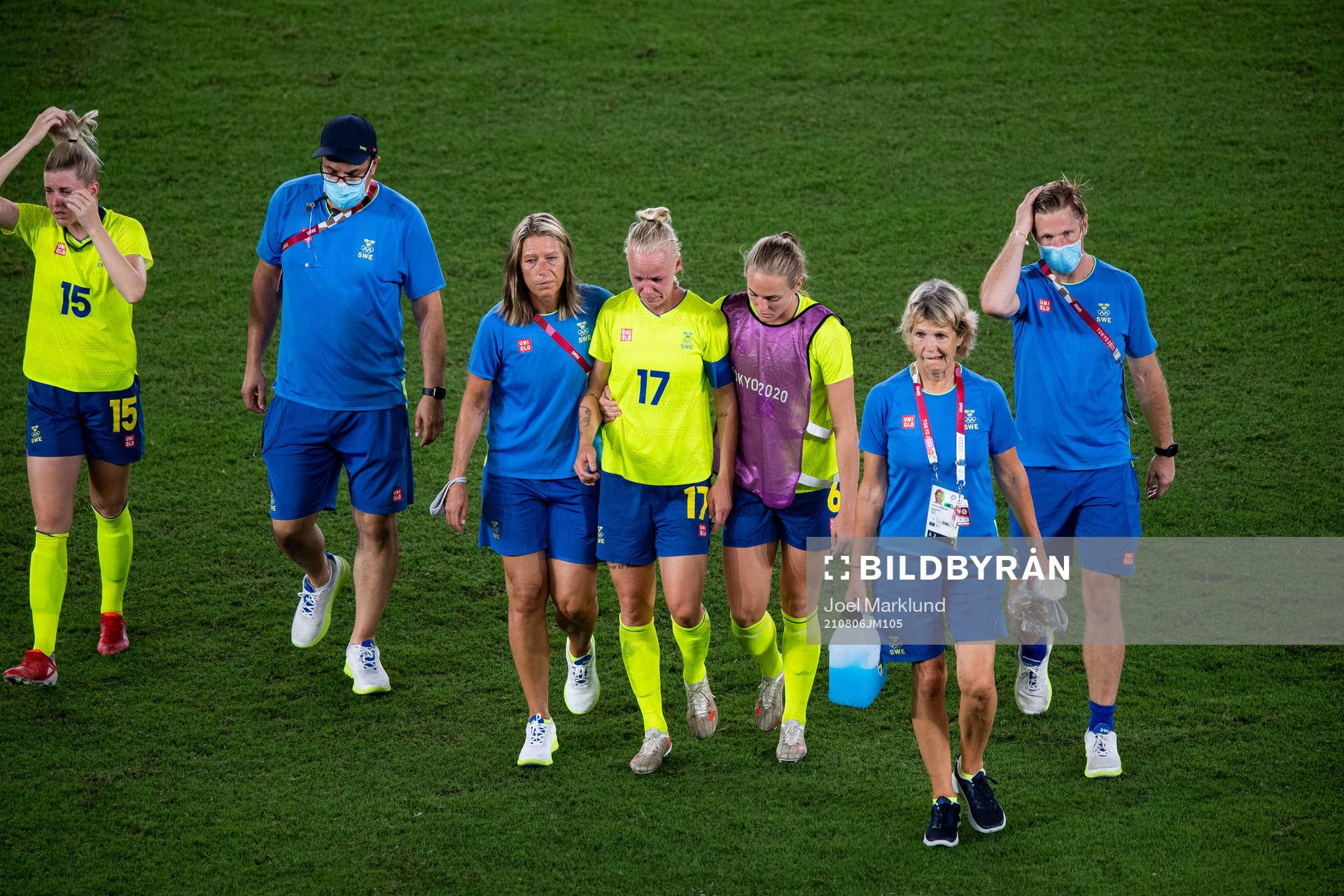 Caroline Seger of Sweden looks dejected