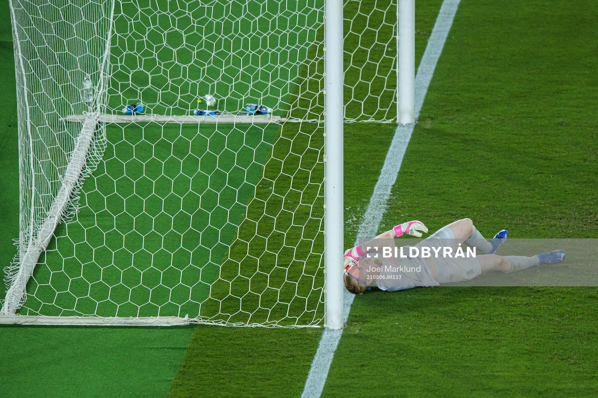 Goalkeeper Hedvig Lindahl of Sweden looks dejected