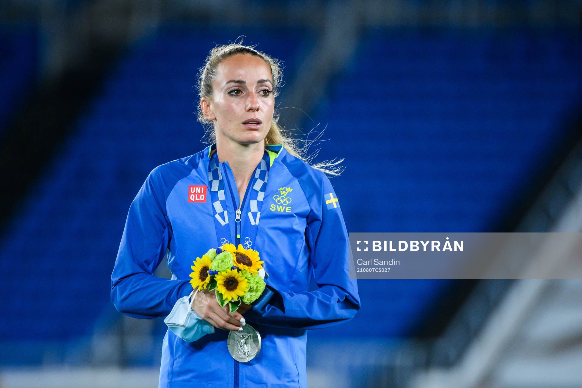 Kosovare Asllani of Sweden looks dejected