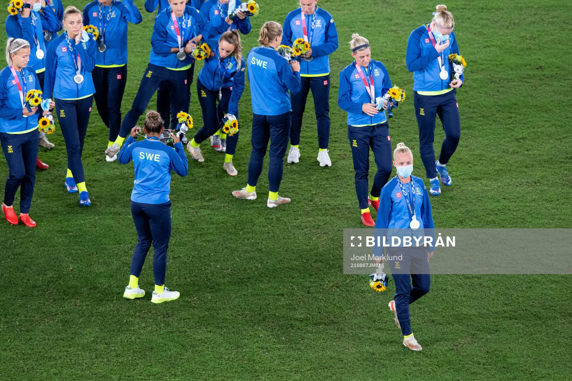 Caroline Seger of Sweden looks dejected