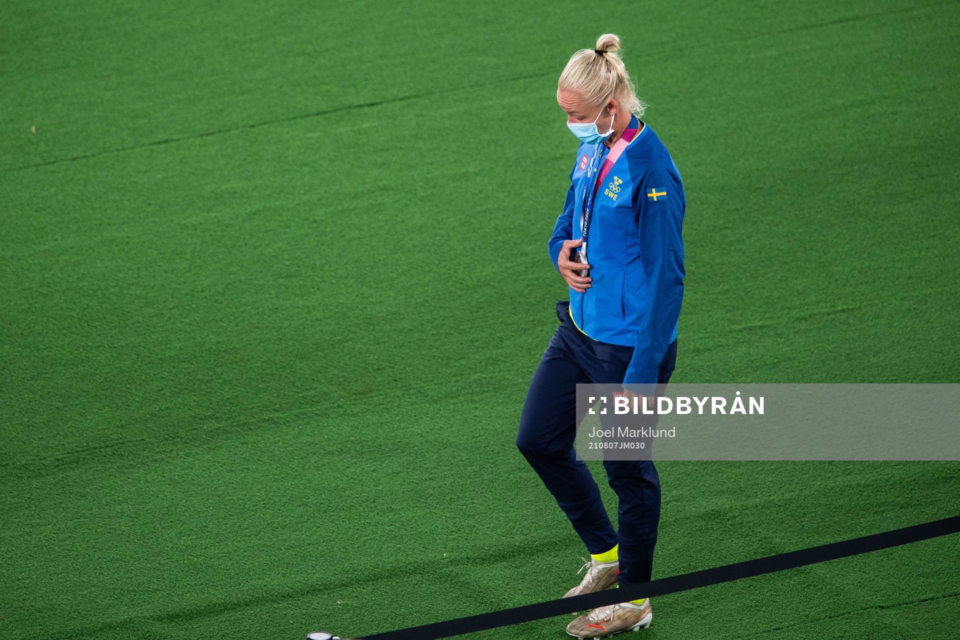Caroline Seger of Sweden looks dejected