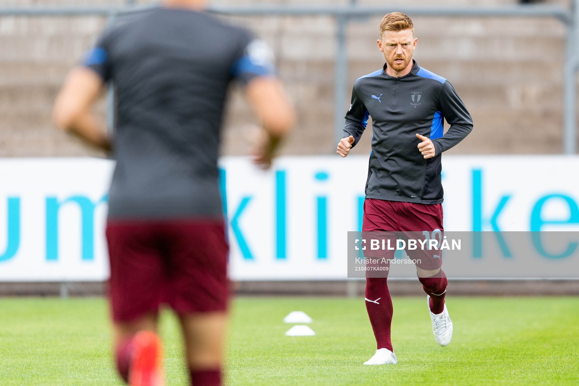 Malmö FFs Anders Christiansen före fotbollsmatchen i