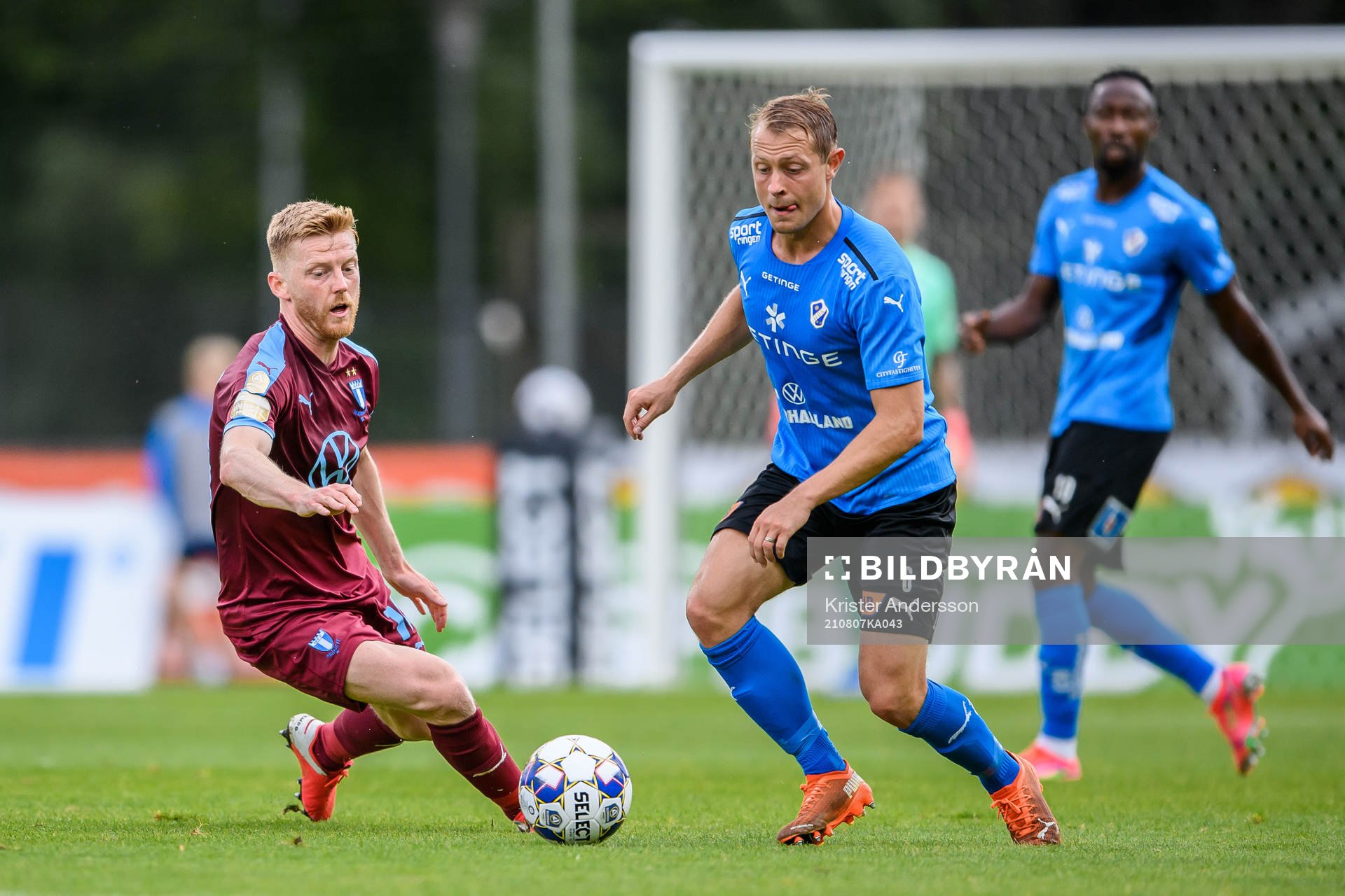 Malmö FFs Anders Christiansen och Halmstads Joel Allansson