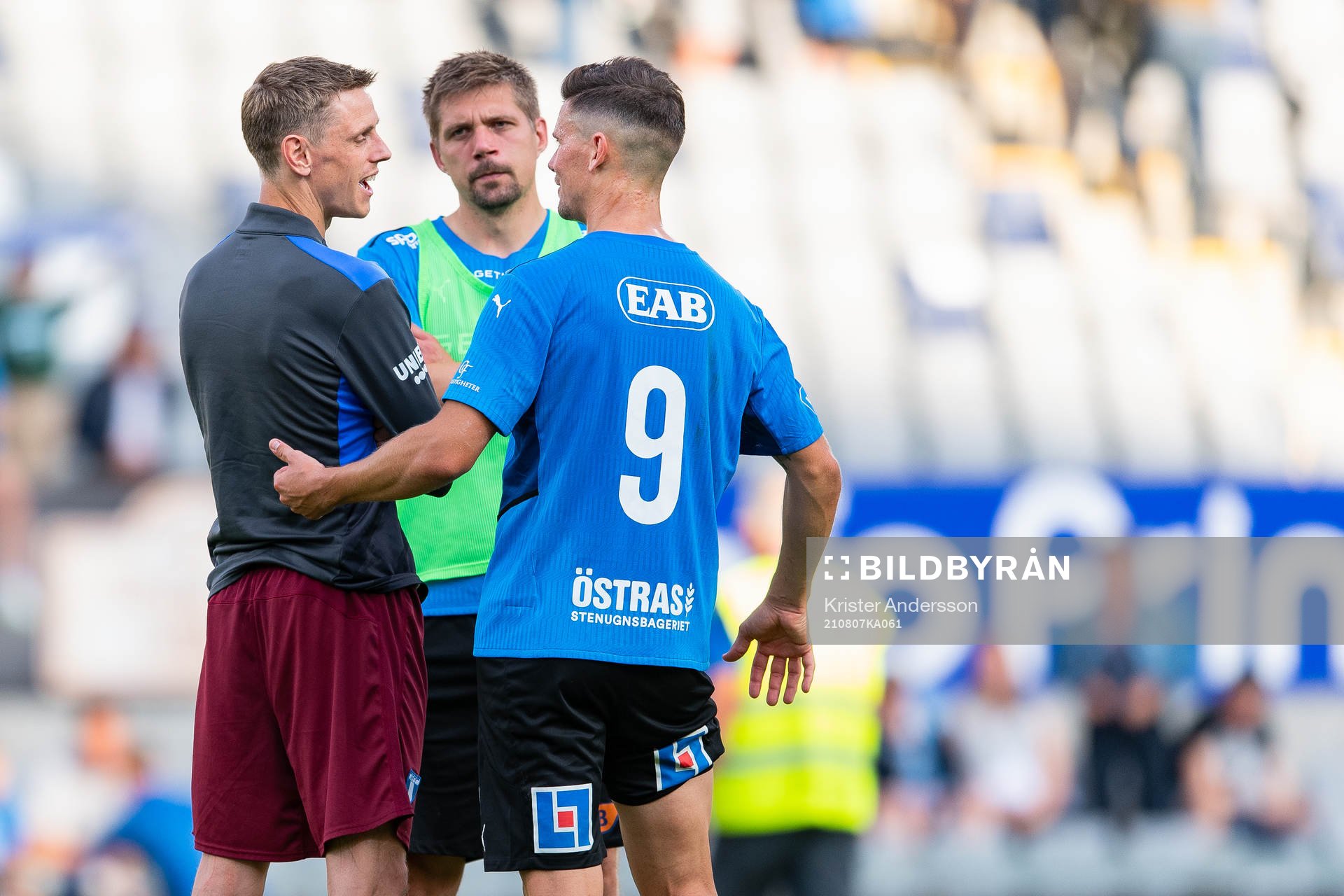 Malmö FFs Sören Rieks, Halmstads Mikael Boman och Marcus