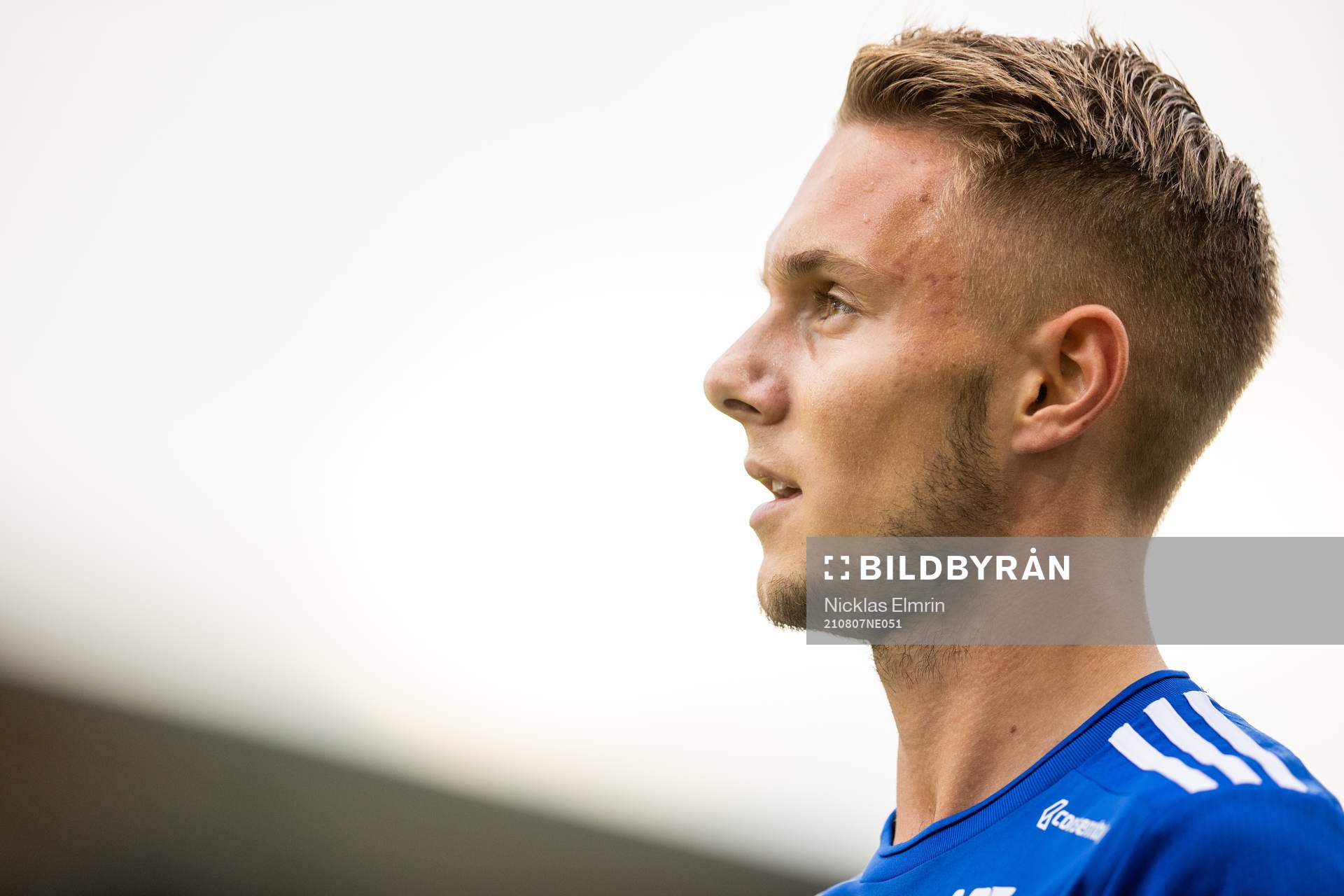 Sundsvalls Albin Palmlöf under fotbollsmatchen i Superettan mellan Falkenberg och GIF Sundsvall den 7 augusti 2021 i Falkenberg. 