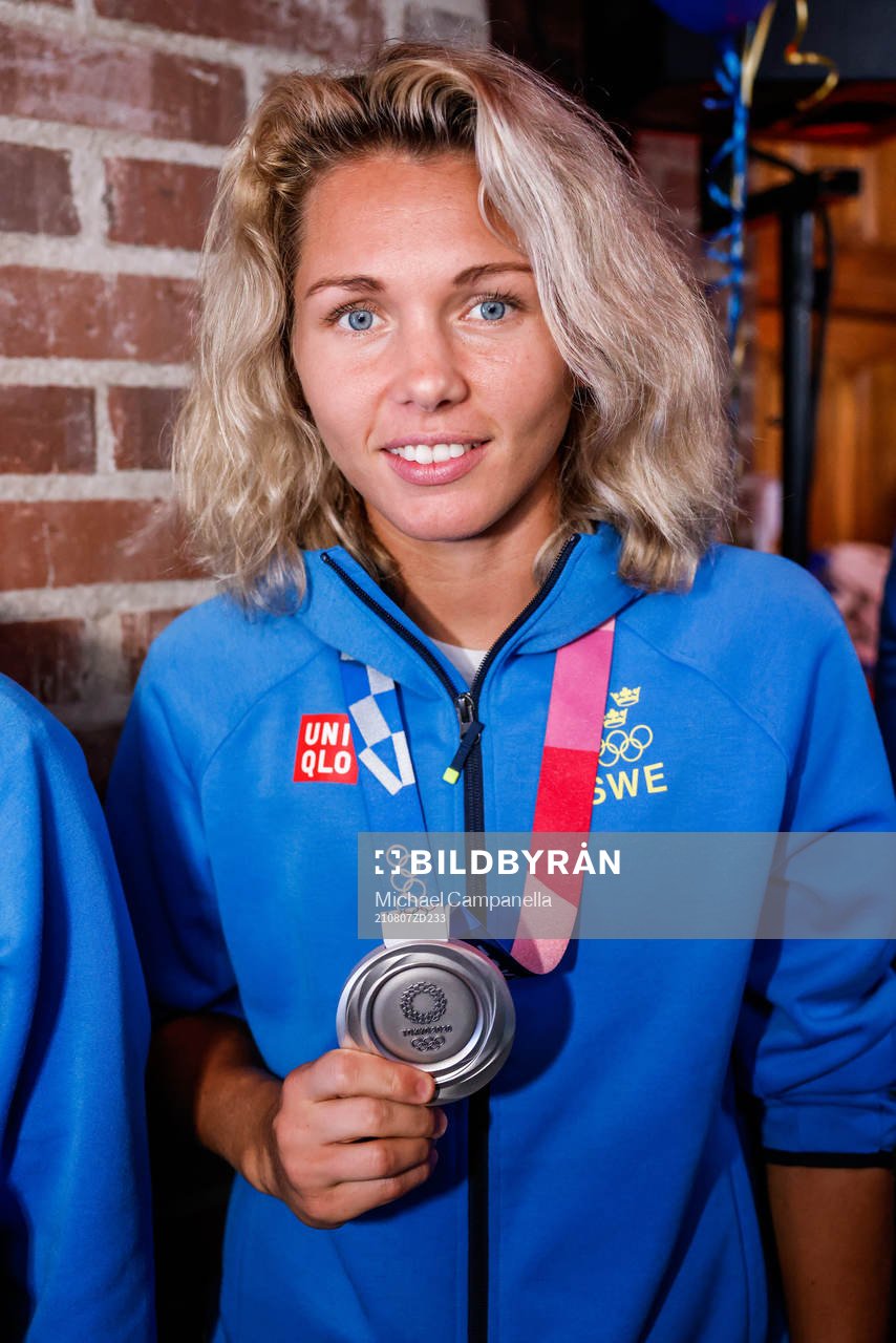 Jennifer Falk of Sweden at a press meet