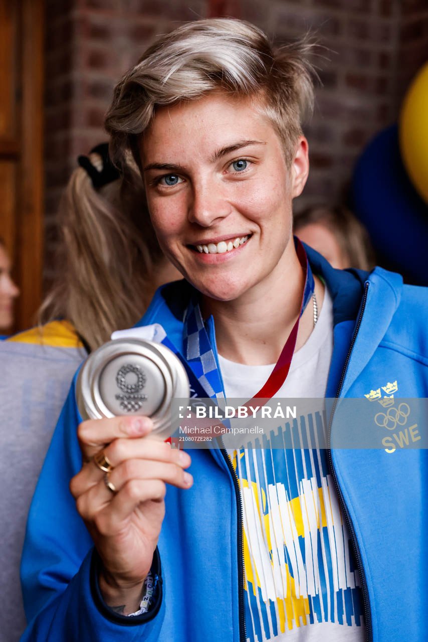 Lina Hurtig of Sweden at a press meet