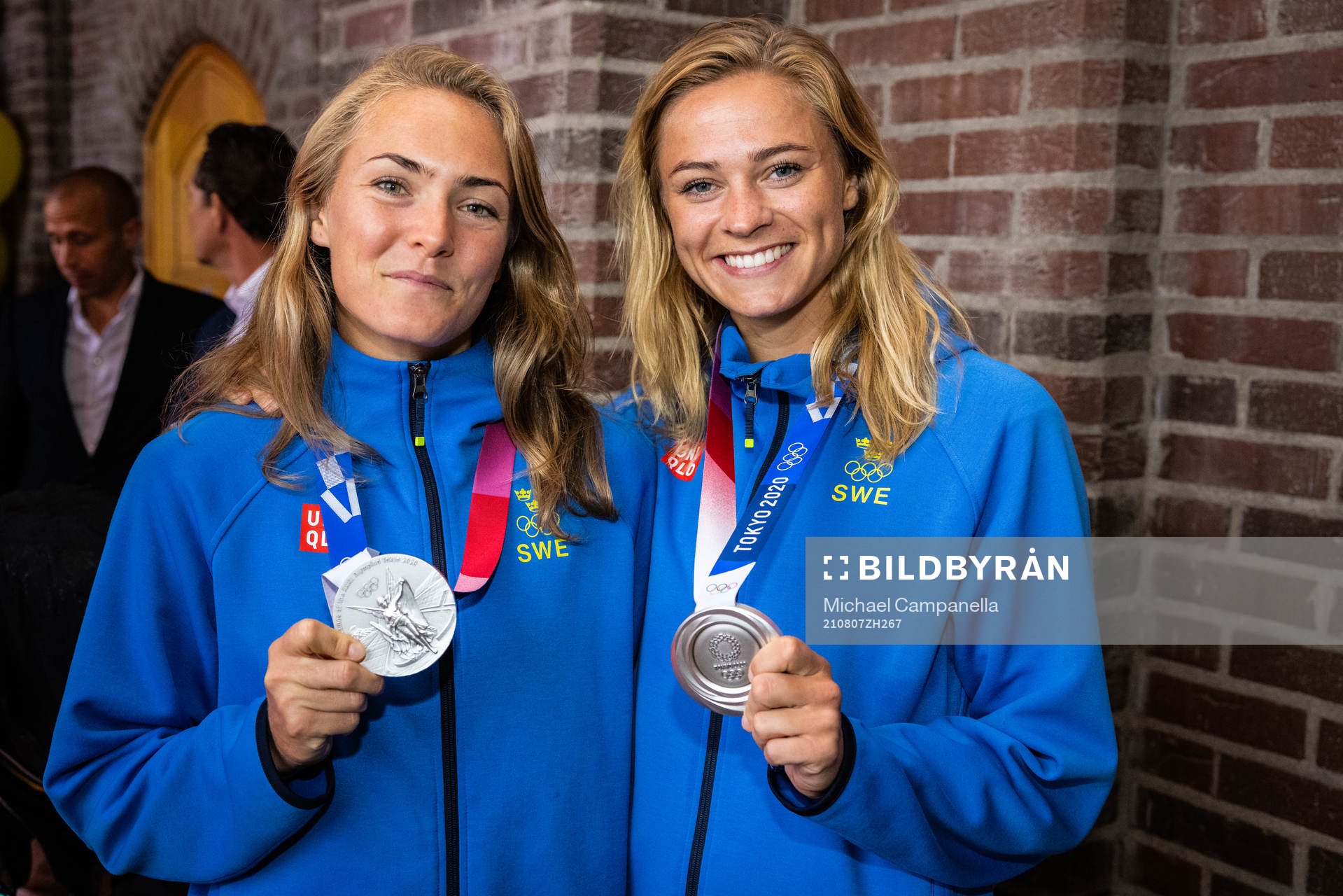 Magdalena Eriksson and Fridolina Rolfö of Sweden at a