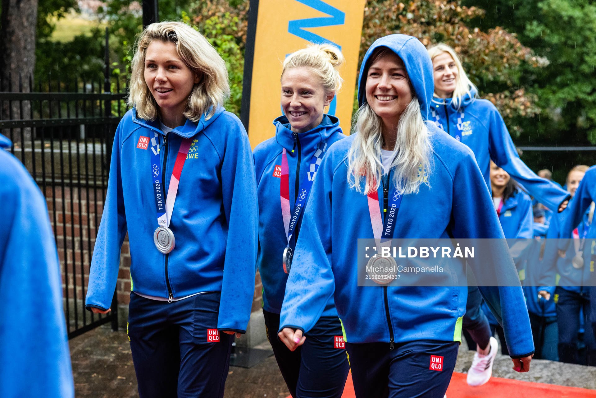 Jennifer Falk, Rebecka Blomqvist, and Hanna Glas of Sweden