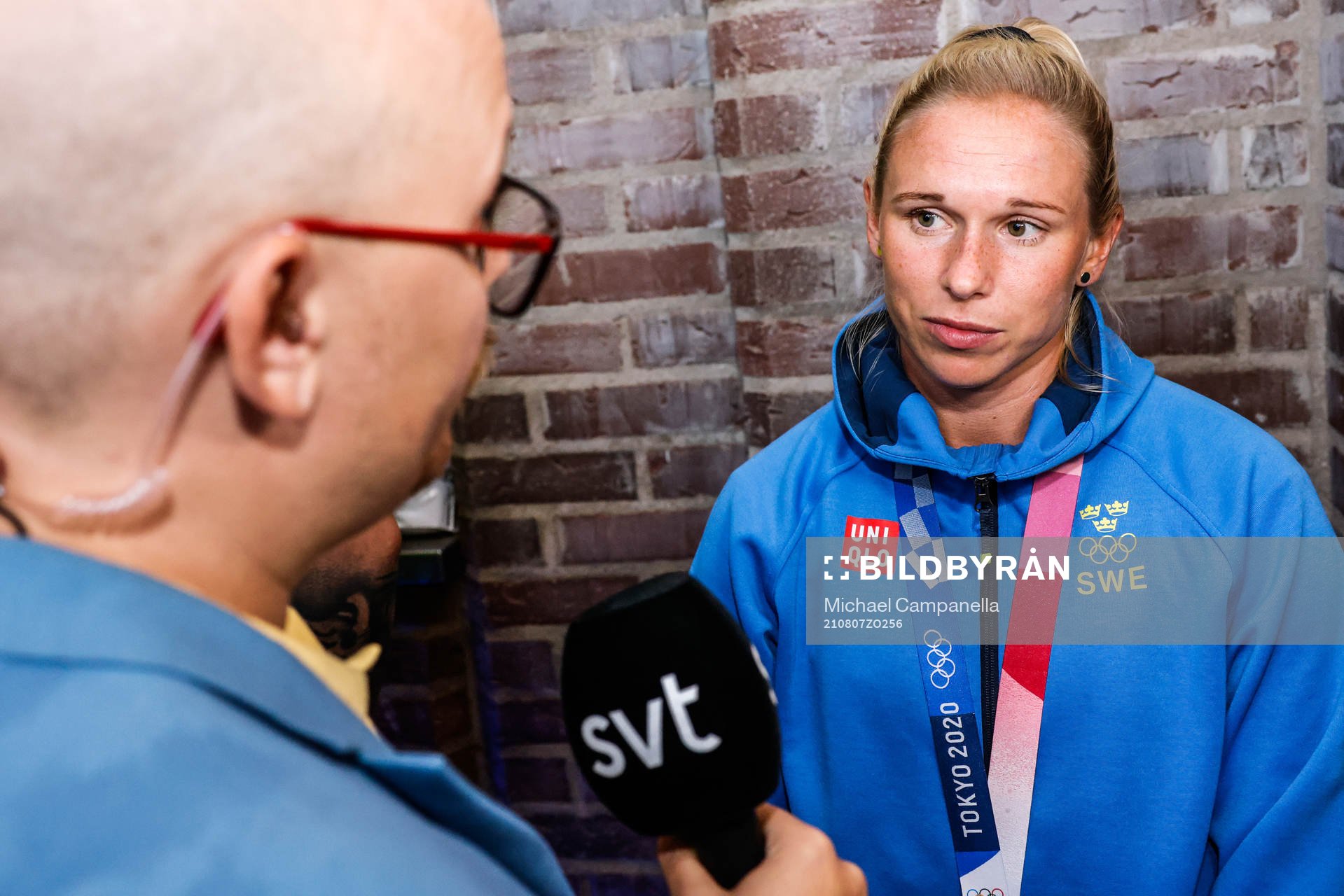 Jonna Andersson of Sweden at a press meet