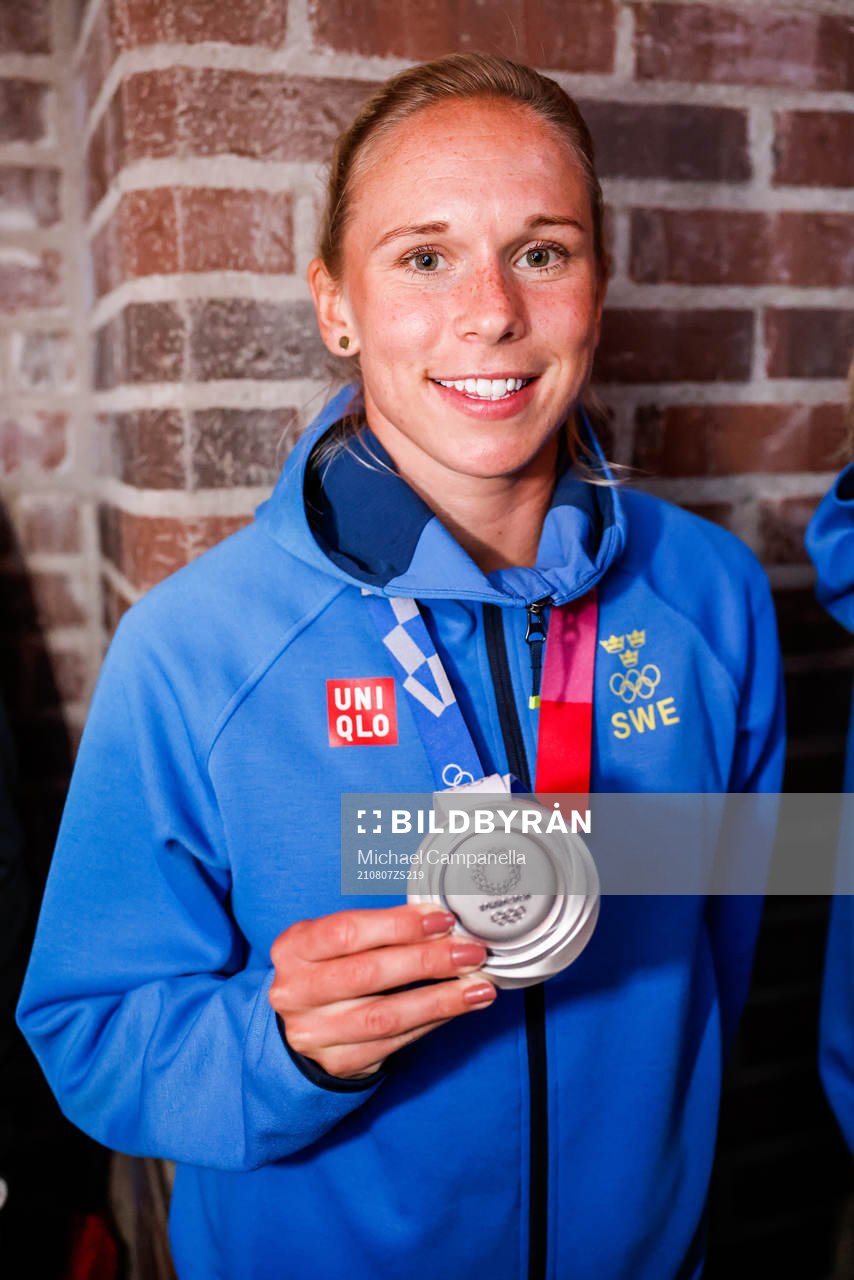 Jonna Andersson of Sweden at a press meet