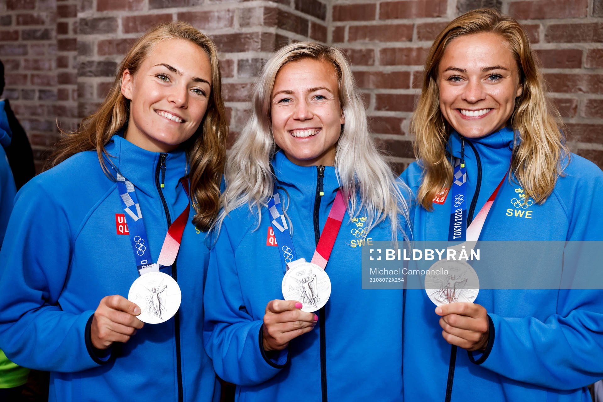 Magdalena Eriksson, Hanna Glas and Fridolina Rolfö of
