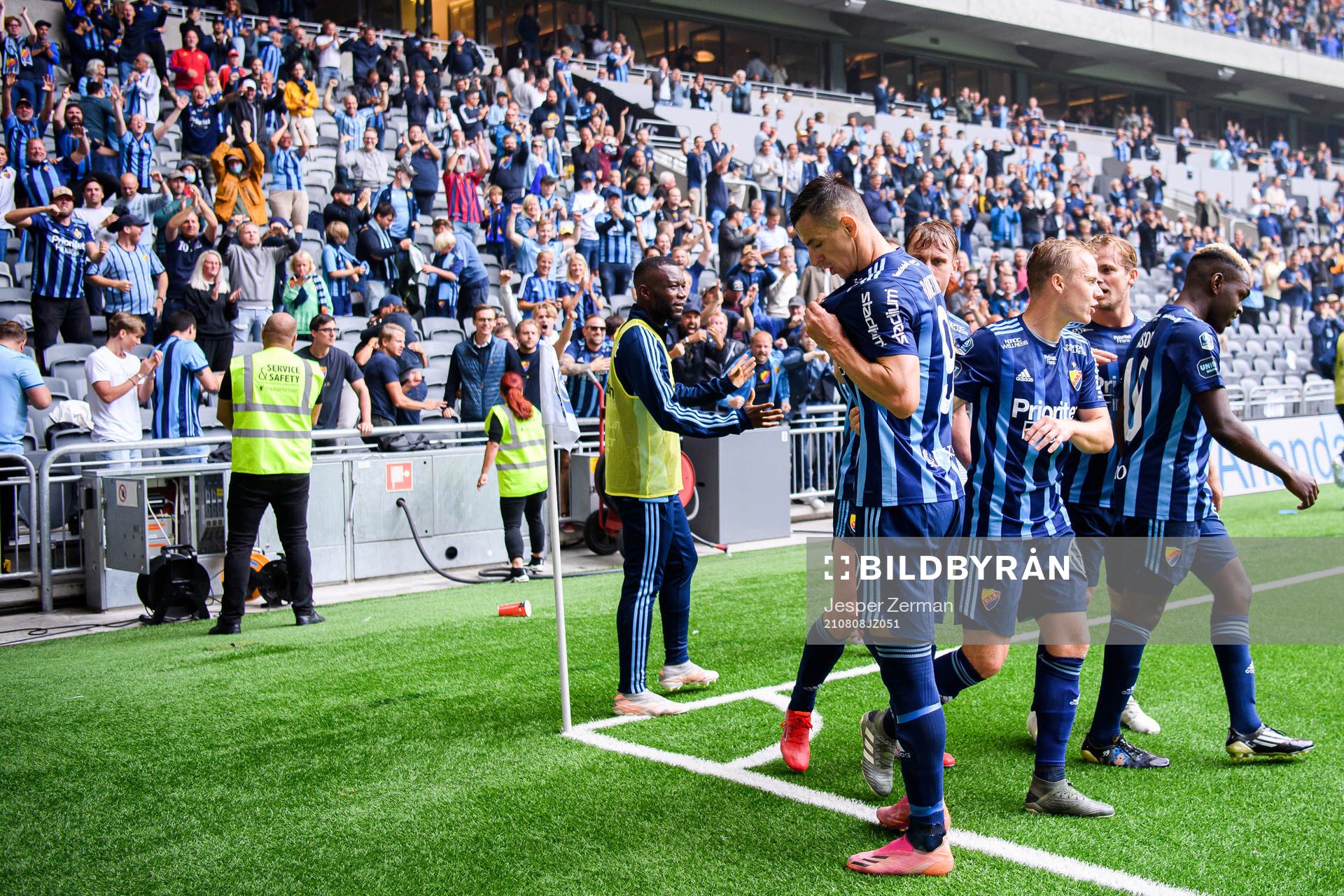 Djurgårdens Haris Radetinac jublar