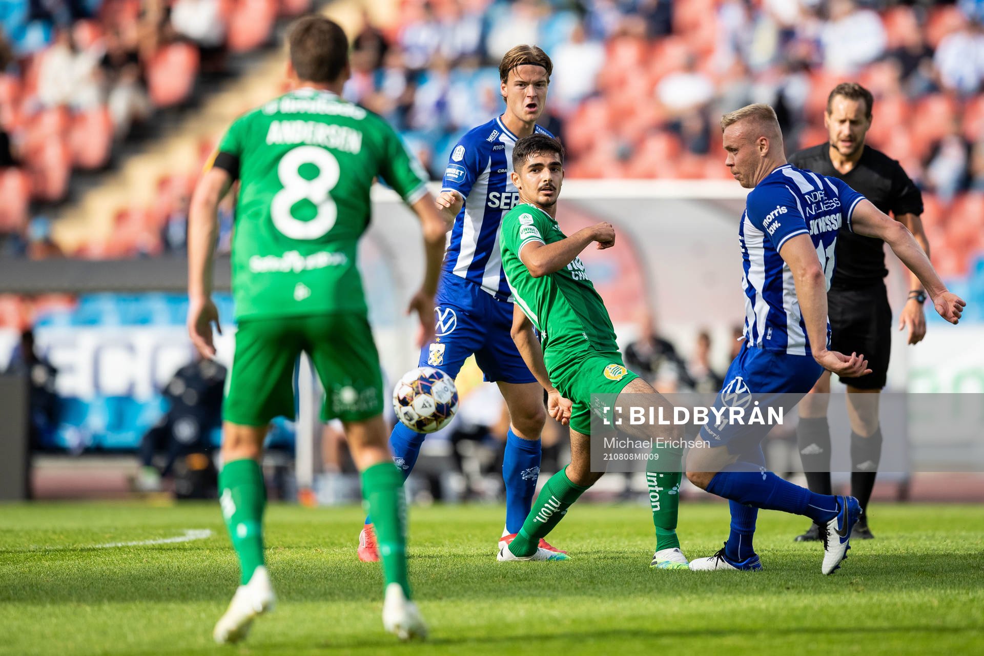 Hammarbys Aimar Sher och IFK Göteborgs Kolbeinn Sigthorsson