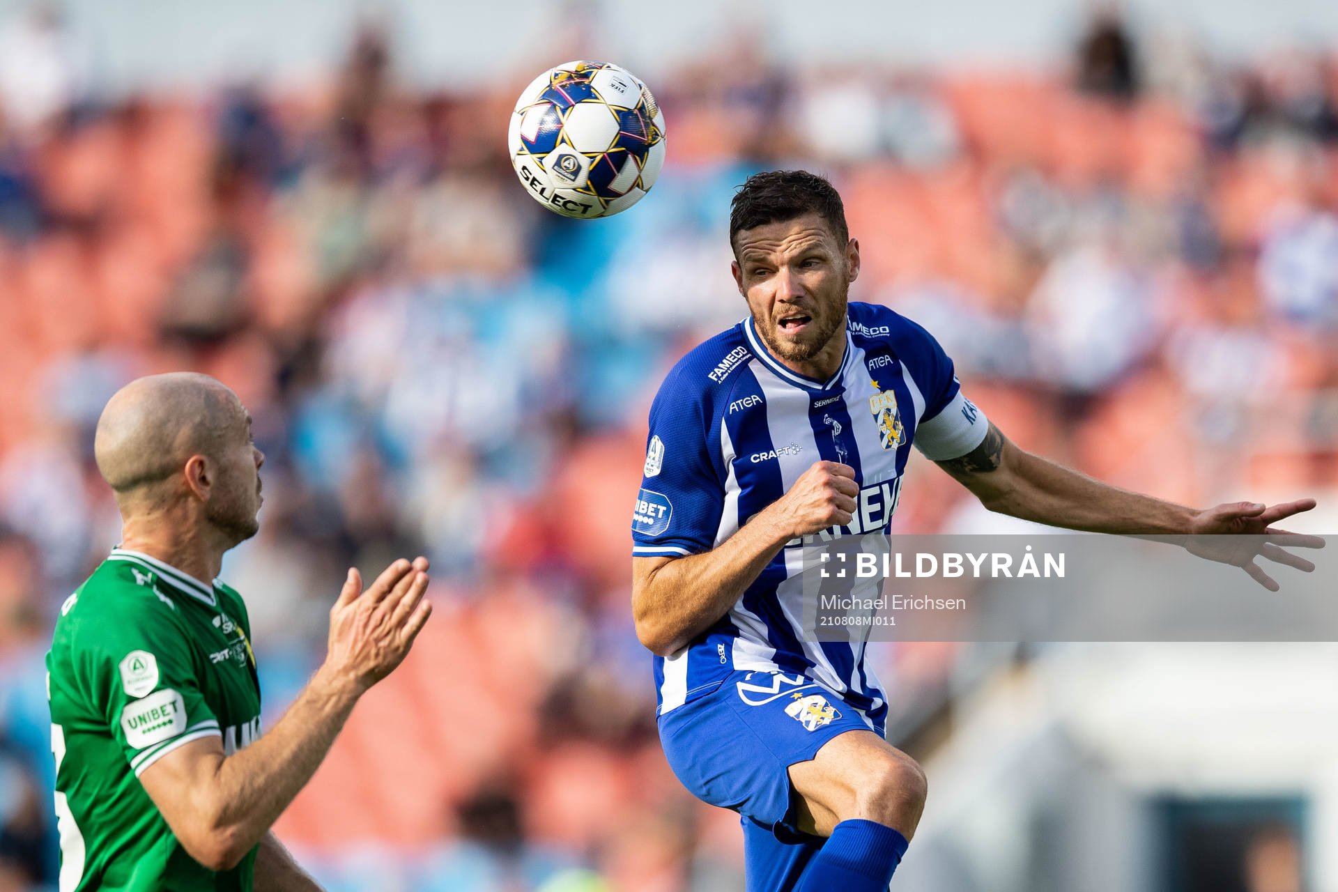 Hammarbys Jon Gudni Fjoluson och IFK Göteborgs Marcus Berg