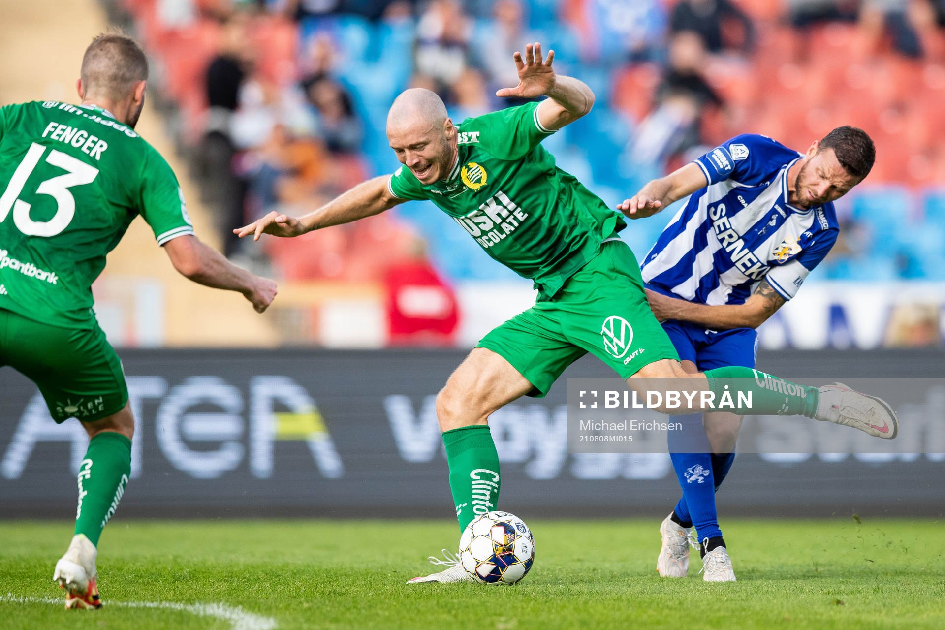 Hammarbys Jon Gudni Fjoluson och IFK Göteborgs Marcus Berg
