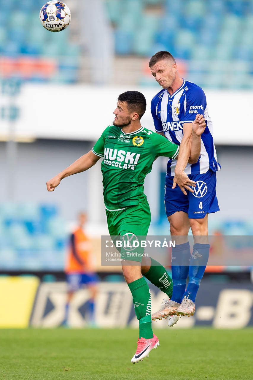 Hammarbys Astrit Selmani och IFK Göteborgs Calle Johansson