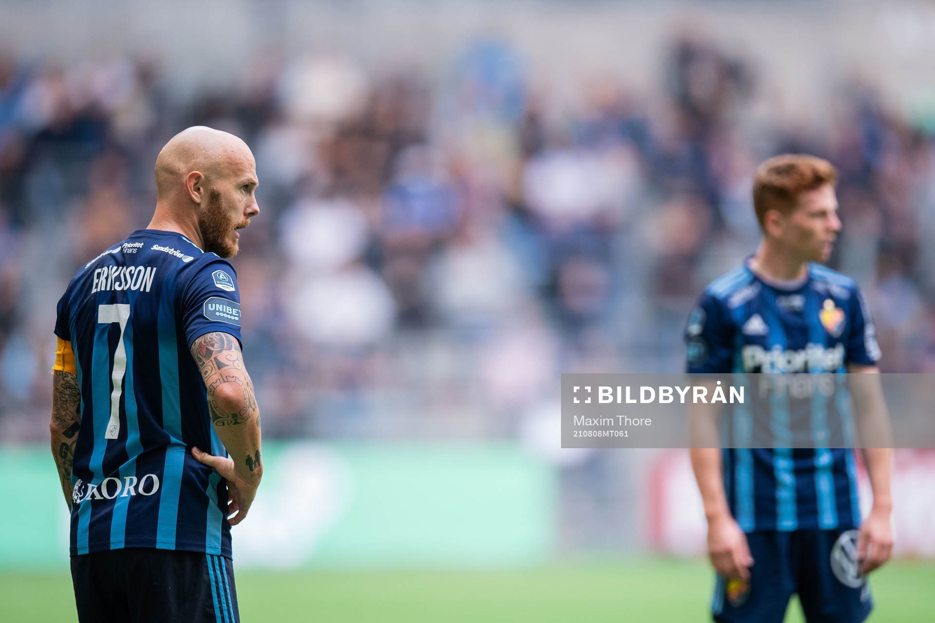 Djurgårdens Magnus Eriksson och Aslak Witry deppar