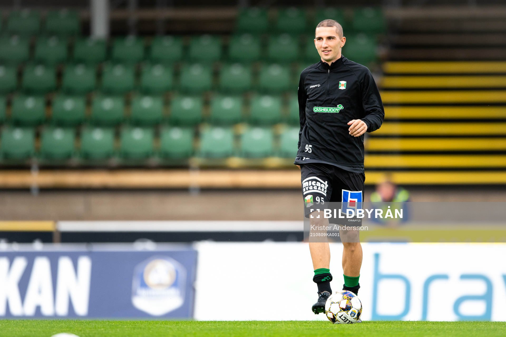 Varbergs Adnan Kojic före fotbollsmatchen i Allsvenskan