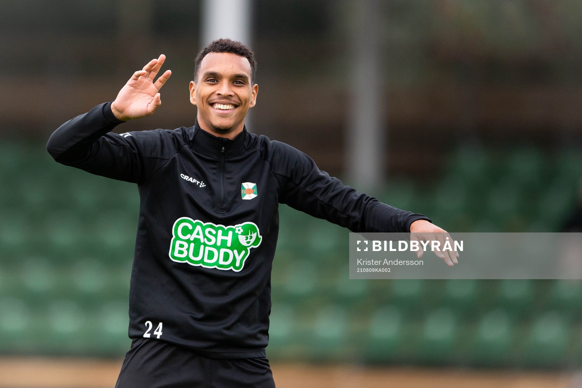 Varbergs Ryan Moon före fotbollsmatchen i Allsvenskan