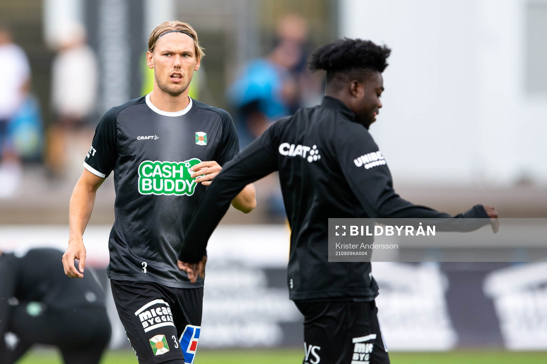 Varbergs Hampus Zachrisson före fotbollsmatchen i