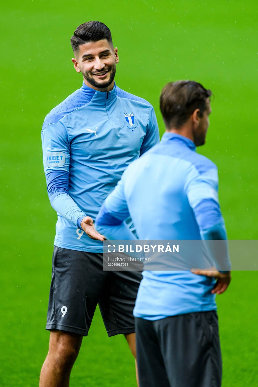 Antonio Colak of Malmö FF and Eric Larsson of Malmö FF
