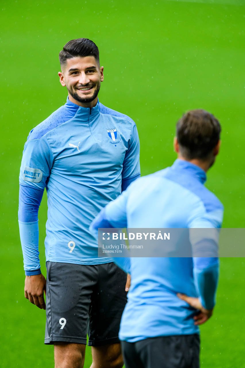 Antonio Colak of Malmö FF and Eric Larsson of Malmö FF