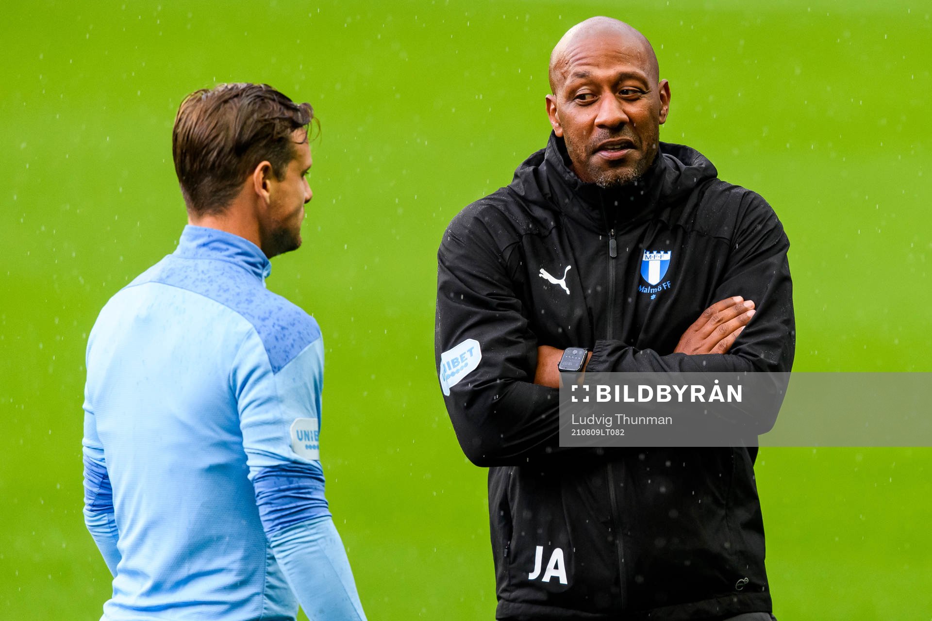 Jeffrey Aubynn, assistant coach and Eric Larsson of Malmö