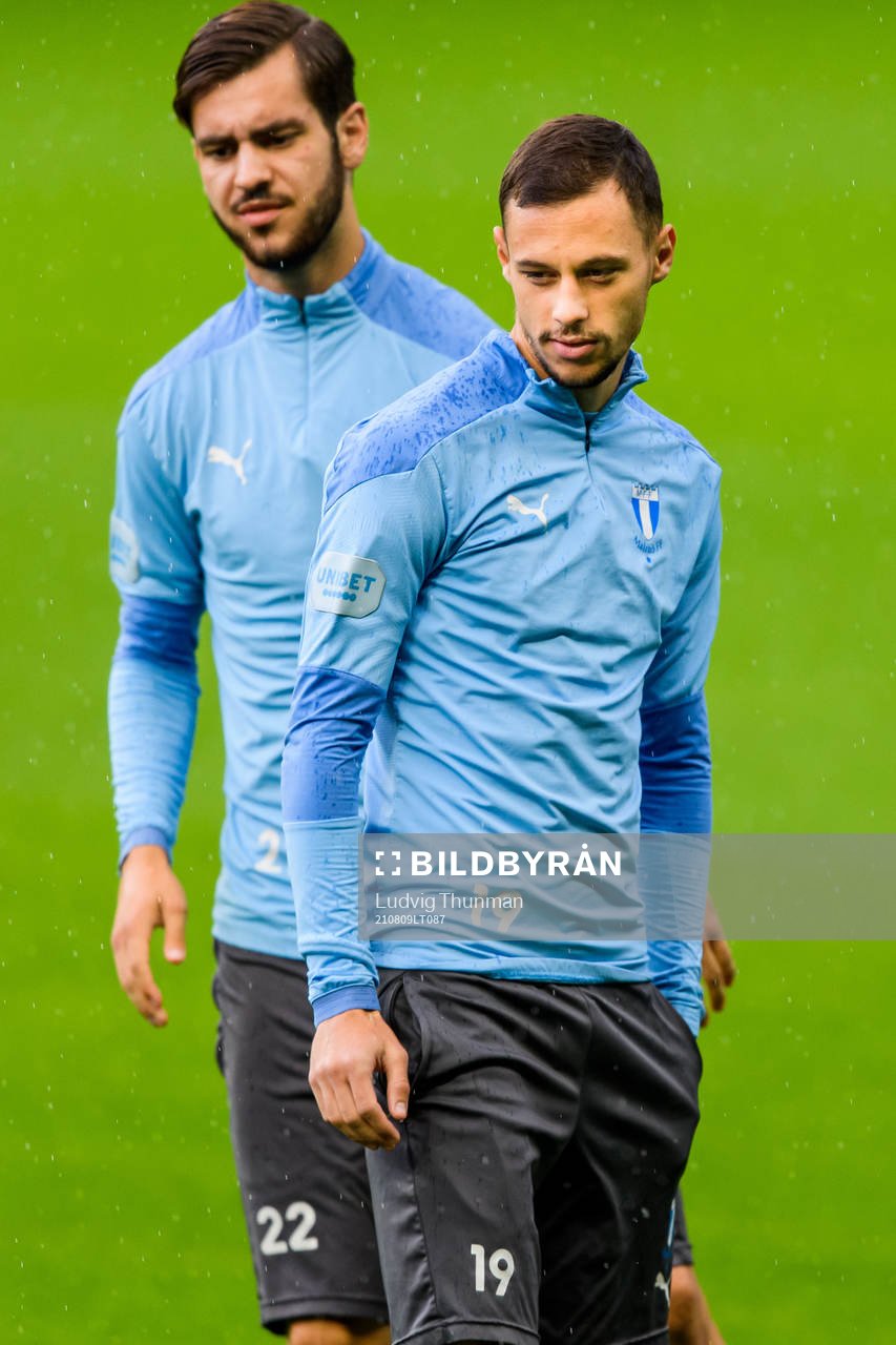 Adi Nalic and Veljko Birmancevic of Malmö FF