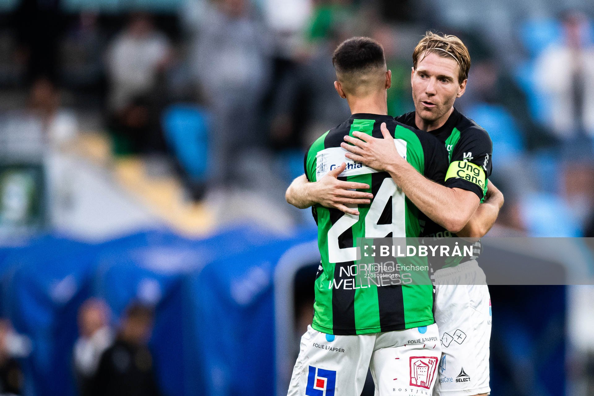 GAIS Emin Grozdanic och August Wängberg jublar