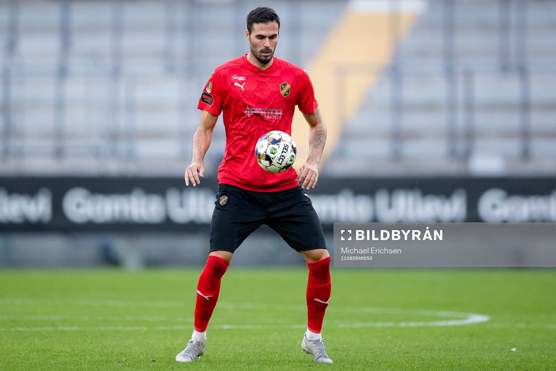Vasalunds Denni Avdic under fotbollsmatchen i Superettan mellan GAIS och Vasalund den 9 augusti 2021 i Göteborg. 