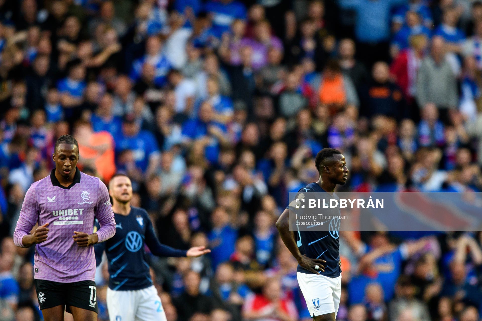 Bonke Innocent of Malmö FF looks dejected
