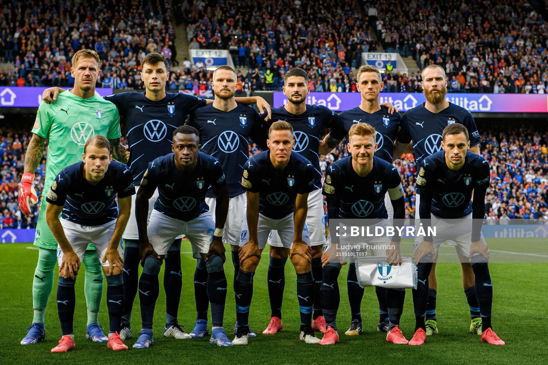 The starting eleven of of Malmö FF ahead the UEFA