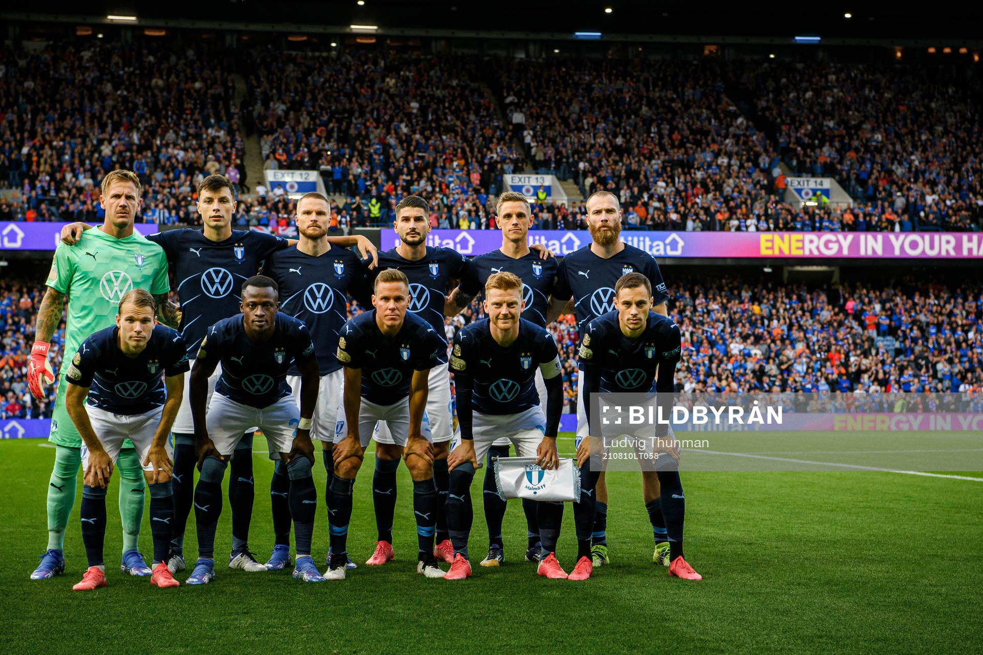 The starting eleven of of Malmö FF ahead the UEFA