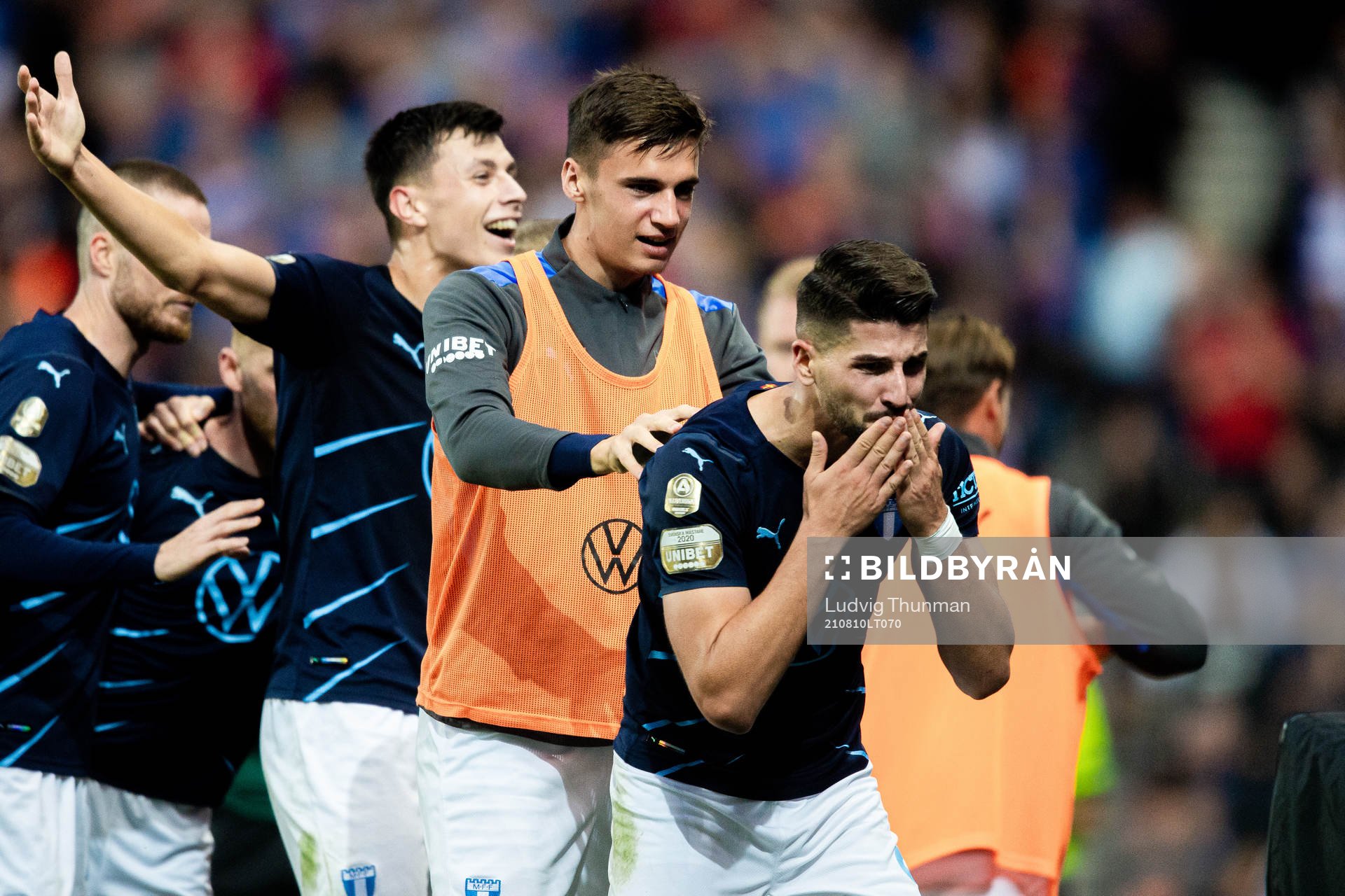 Antonio Colak of Malmö FF celebrates the 1-2 goal