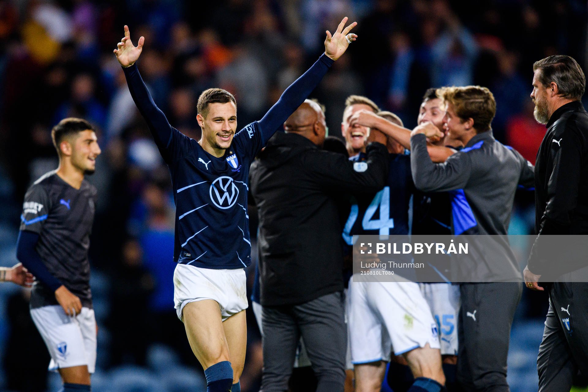 Veljko Birmancevic of Malmö FF celebrates