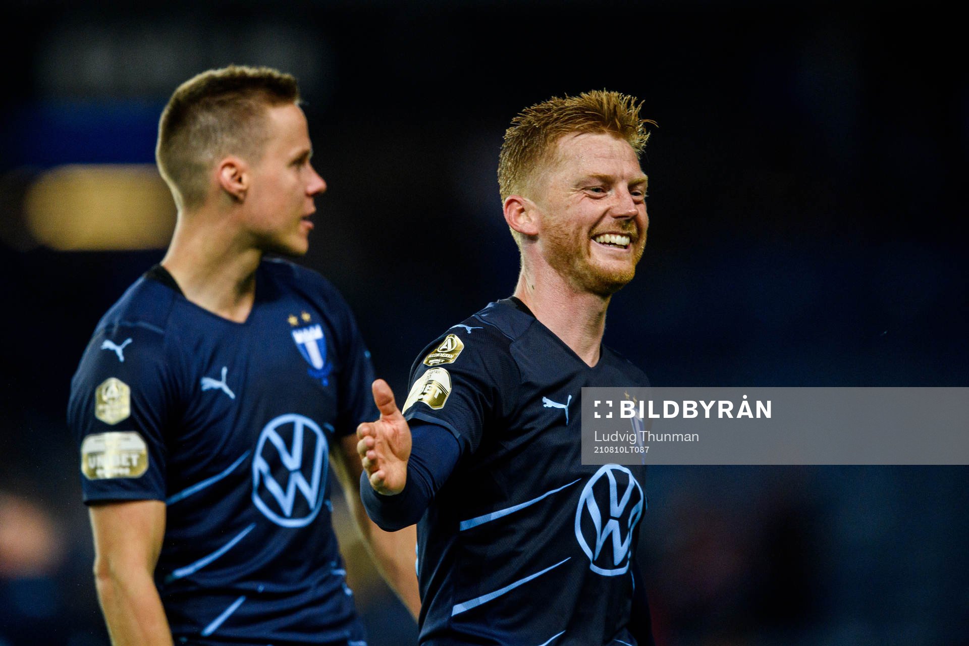 Niklas Moisander and Anders Christiansen of Malmö FF