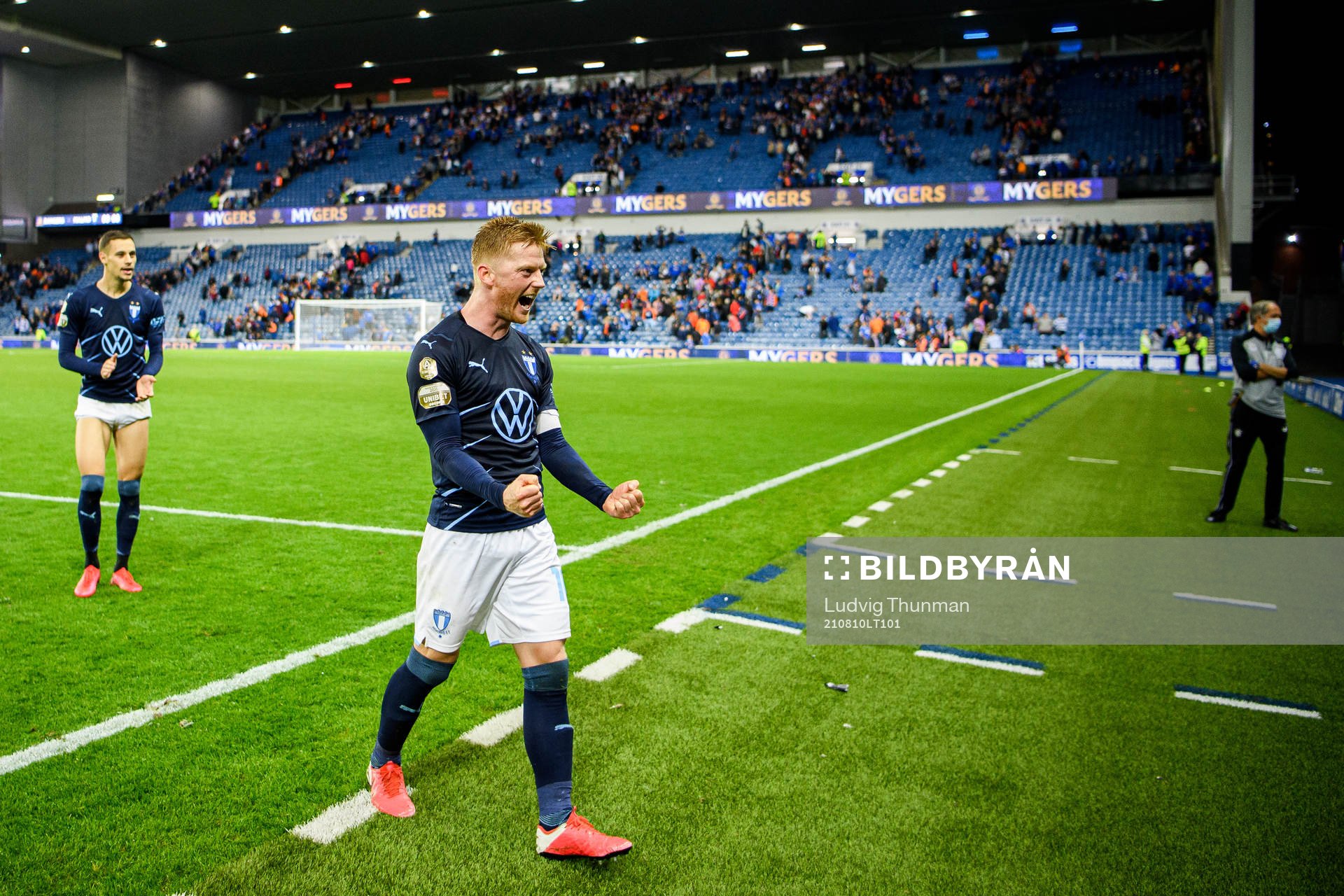 Anders Christiansen of Malmö FF celebrates