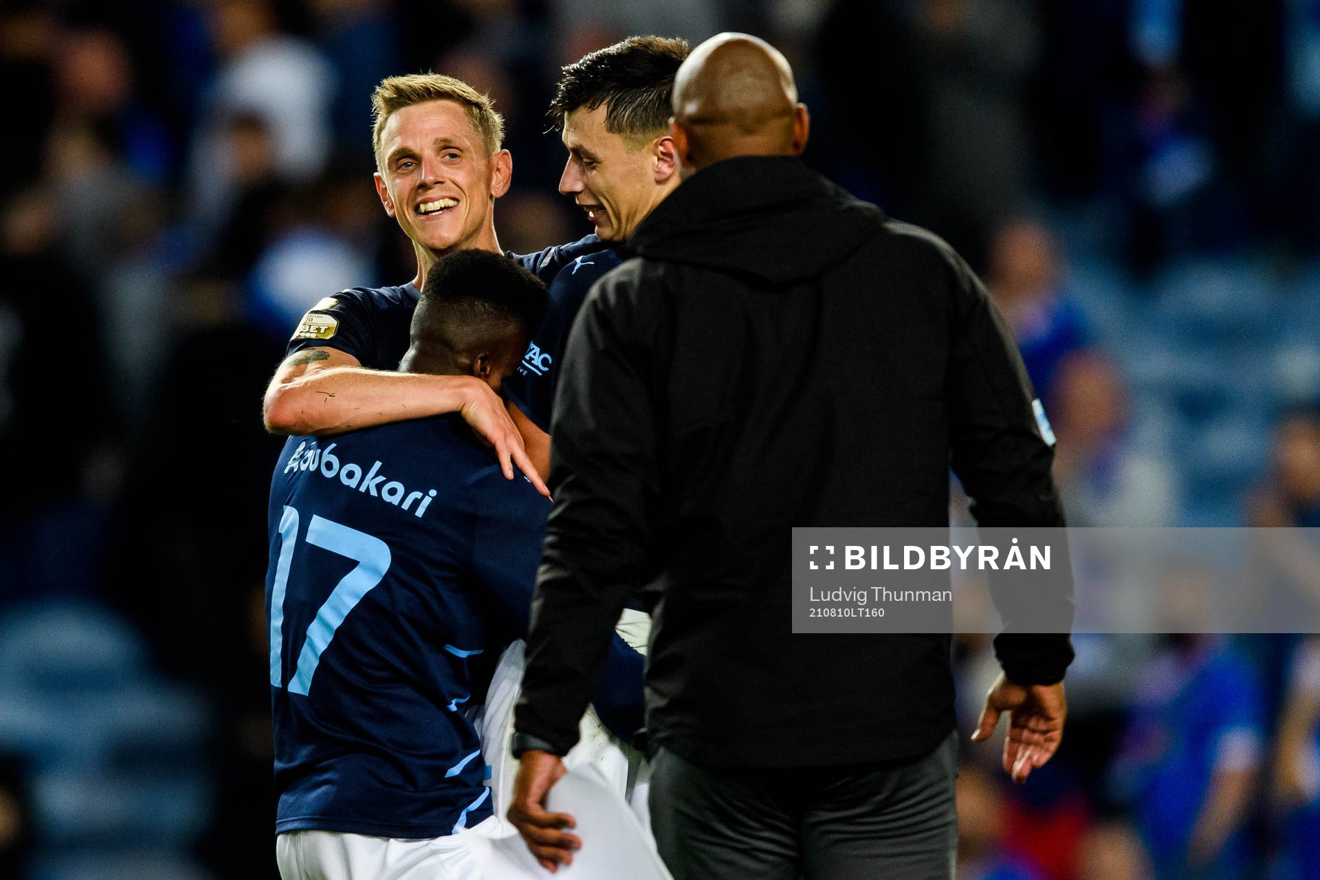 Sören Rieks of Malmö FF celebrates with his teammates
