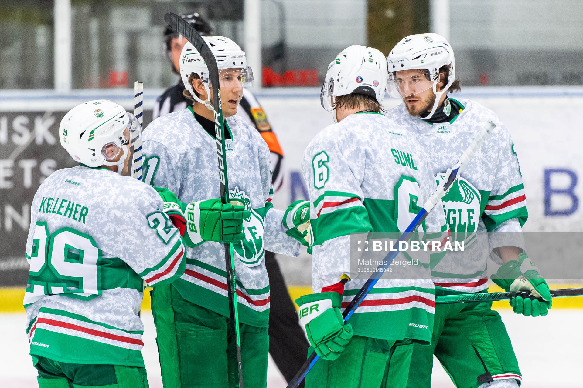 Rögles Tyler Kelleher, Adam Tambellini och Tony Sund